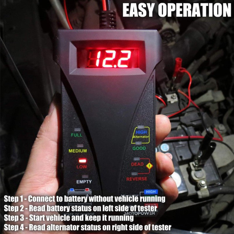 12V Digital Battery Tester & Voltmeter - image 2