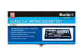 Blue Spot Tools 24-Piece 1/4" Metric Socket Set (4-13mm)