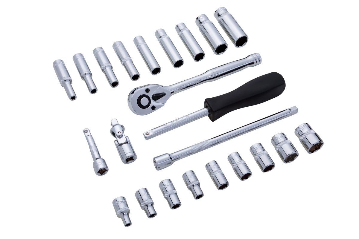 Blue Spot Tools 24-Piece 1/4" Metric Socket Set (4-13mm)