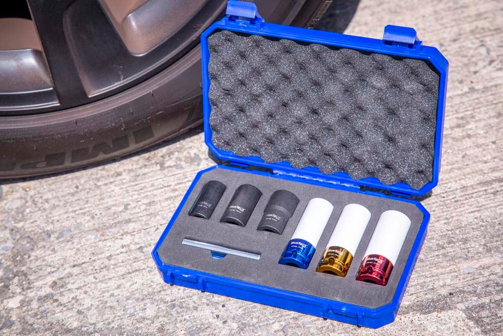 Blue Spot Tools 7-Piece 1/2" Wheel Nut Impact Socket Set (17, 19, 21mm)