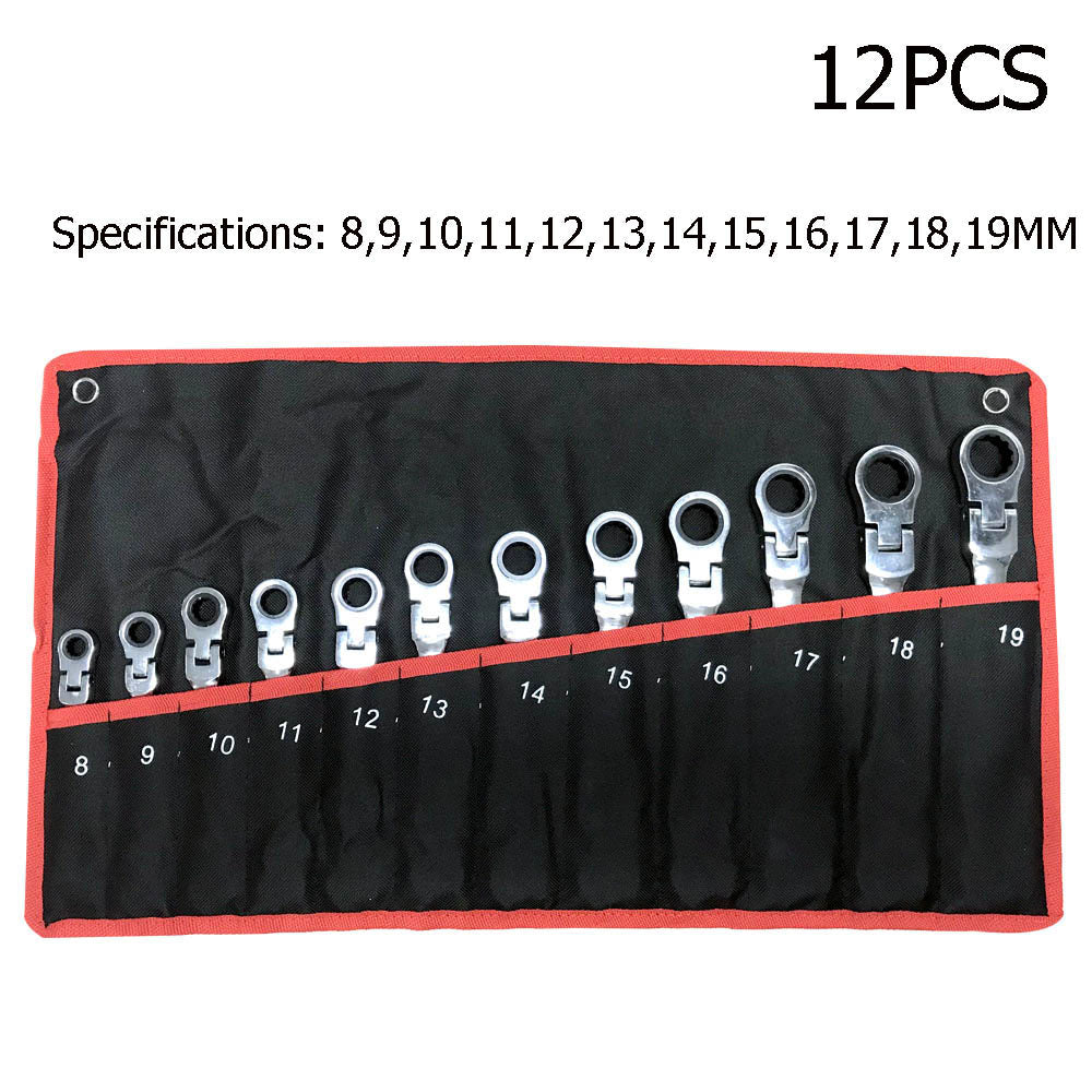 12-piece flexible-head ratchet spanner set – photo 1