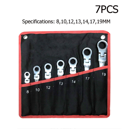 12-piece flexible-head ratchet spanner set – photo 2