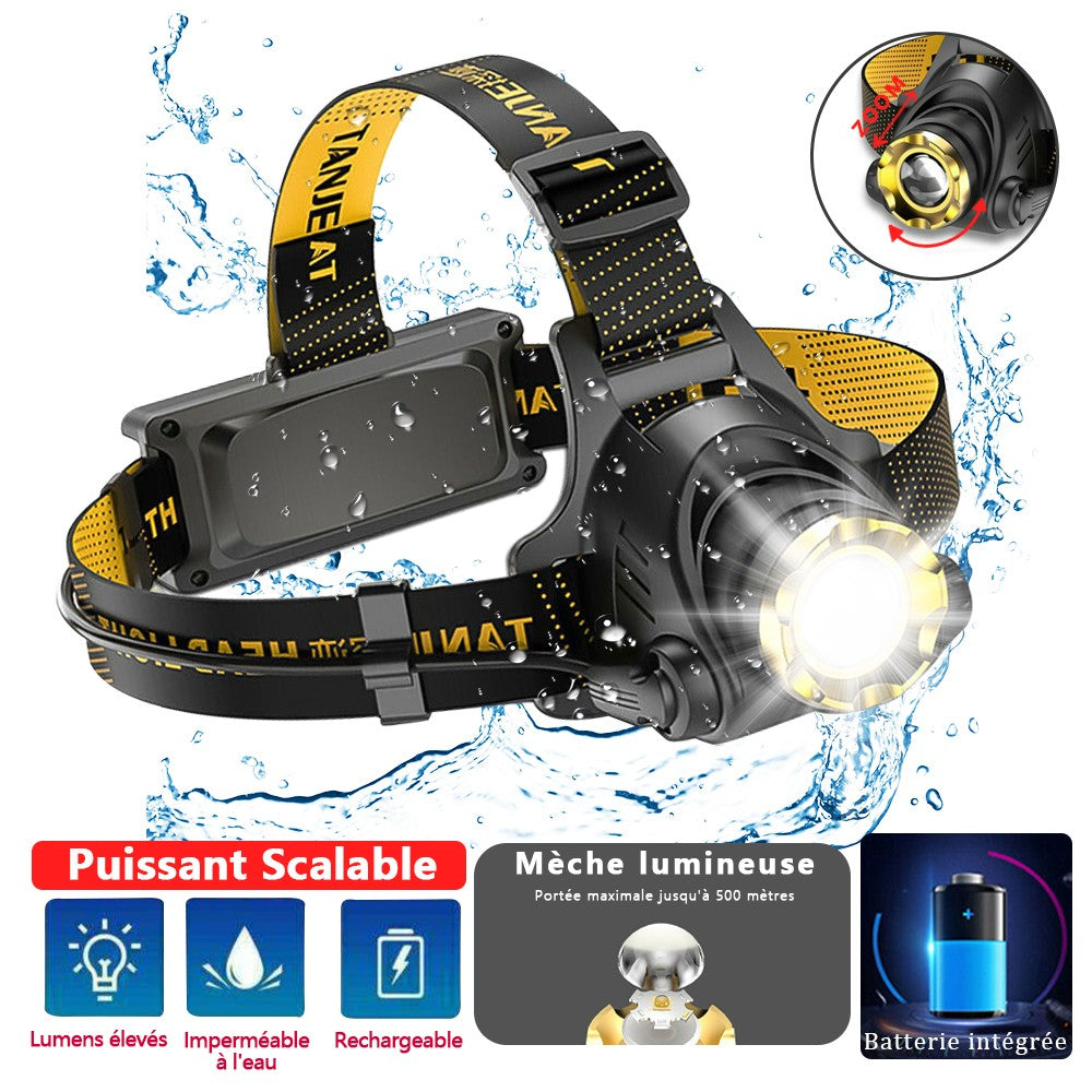 Rechargeable Zoom Head Torch, 3 Modes - image 5