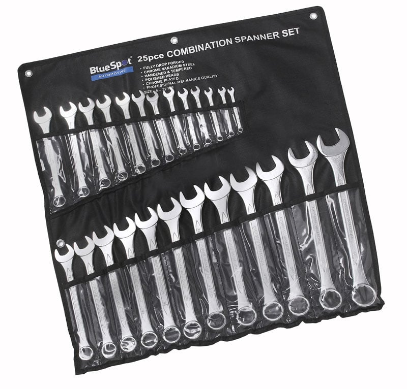 Blue Spot Tools 25-Piece Metric Combination Spanner Set (6-32mm)