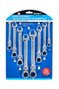 Blue Spot Tools 8-Piece Flexible Metric Ratchet Spanner Set (8-19mm)