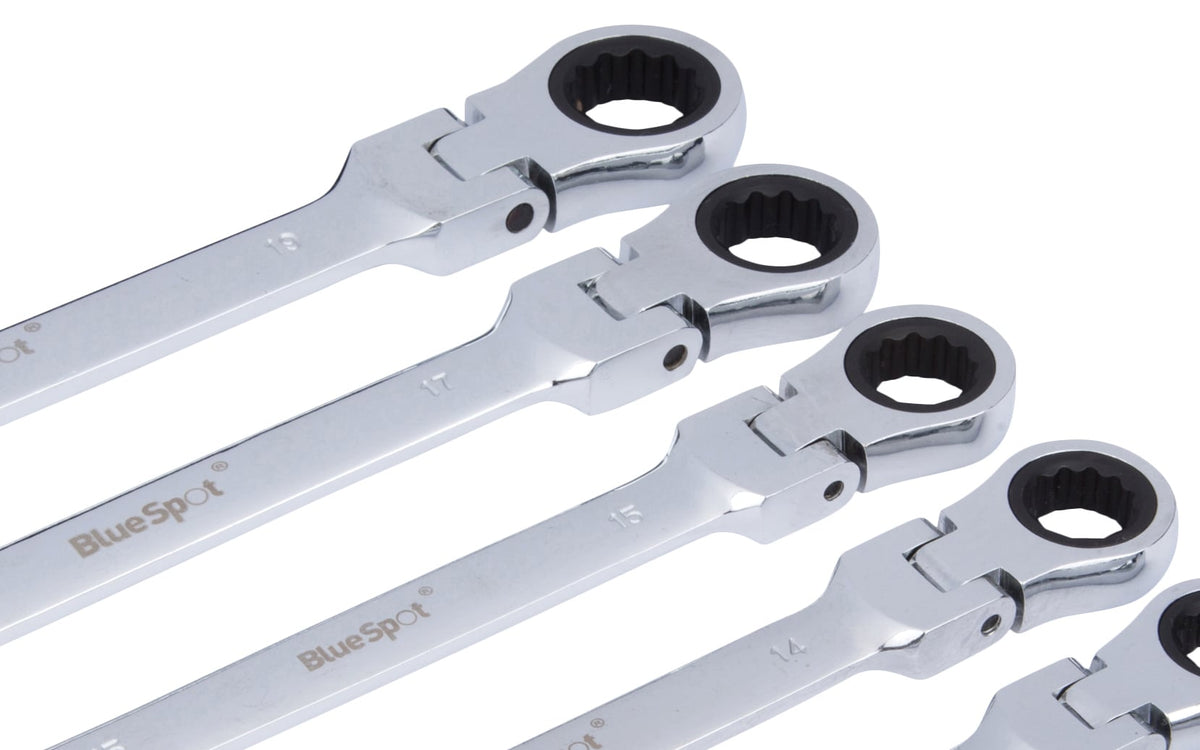 Blue Spot Tools 8-Piece Flexible Metric Ratchet Spanner Set (8-19mm)