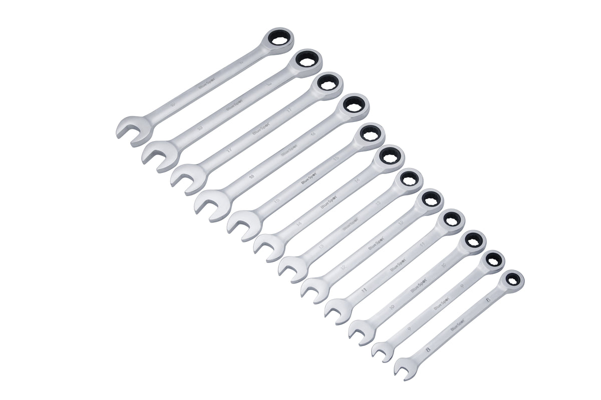 Blue Spot Tools 12-Piece Metric Ratchet Spanner Set (8-19mm)