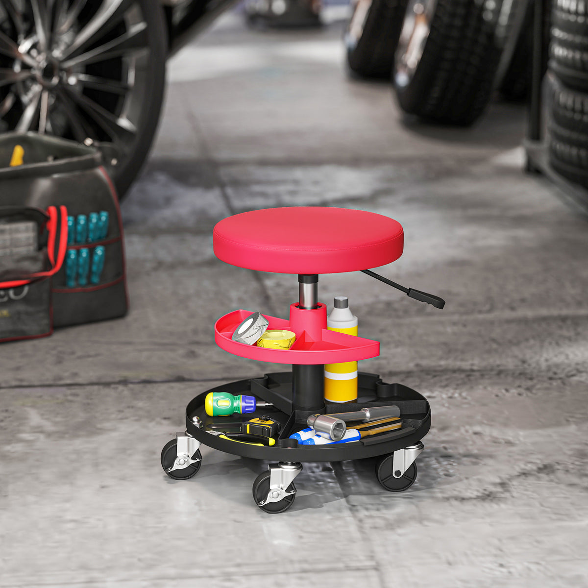 Rolling mechanic stool – photo 2