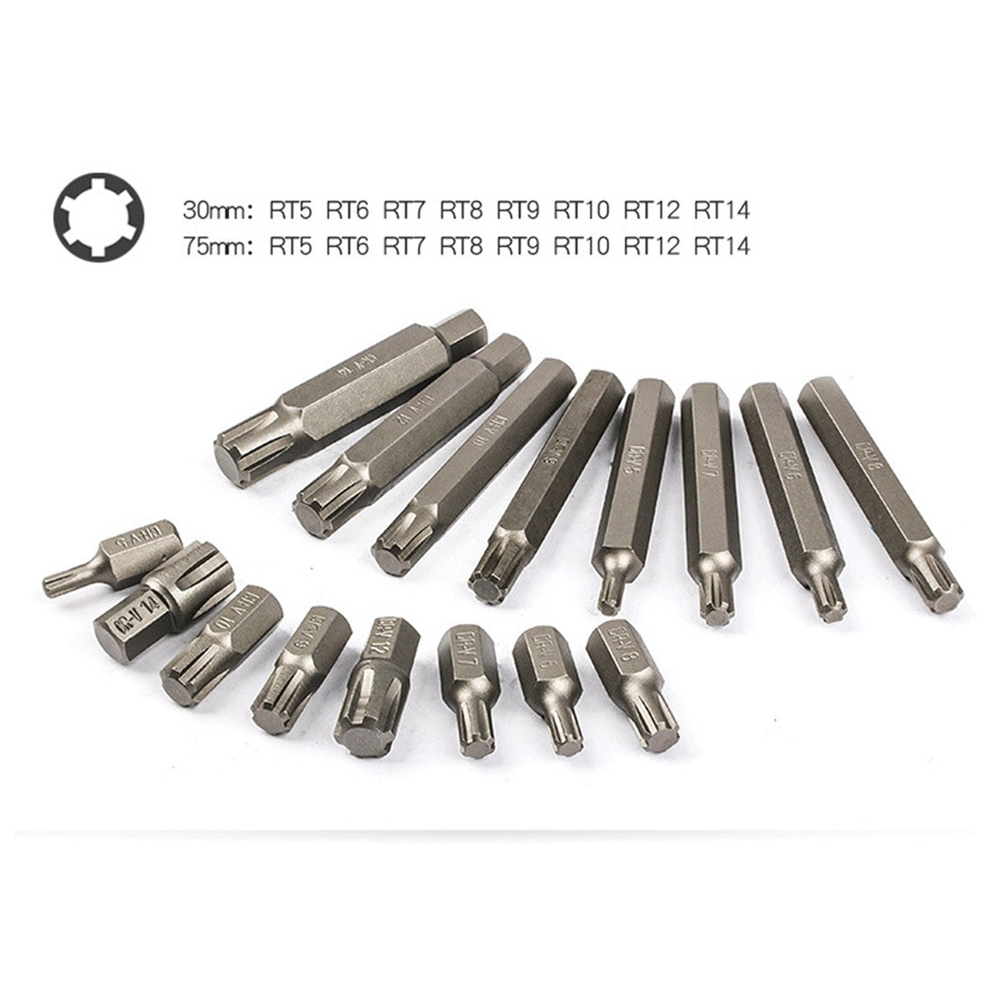 75-Piece 3/8" & 1/2" Drive Torx, Hex, Spline & Ribe Bit Socket Set - image 6
