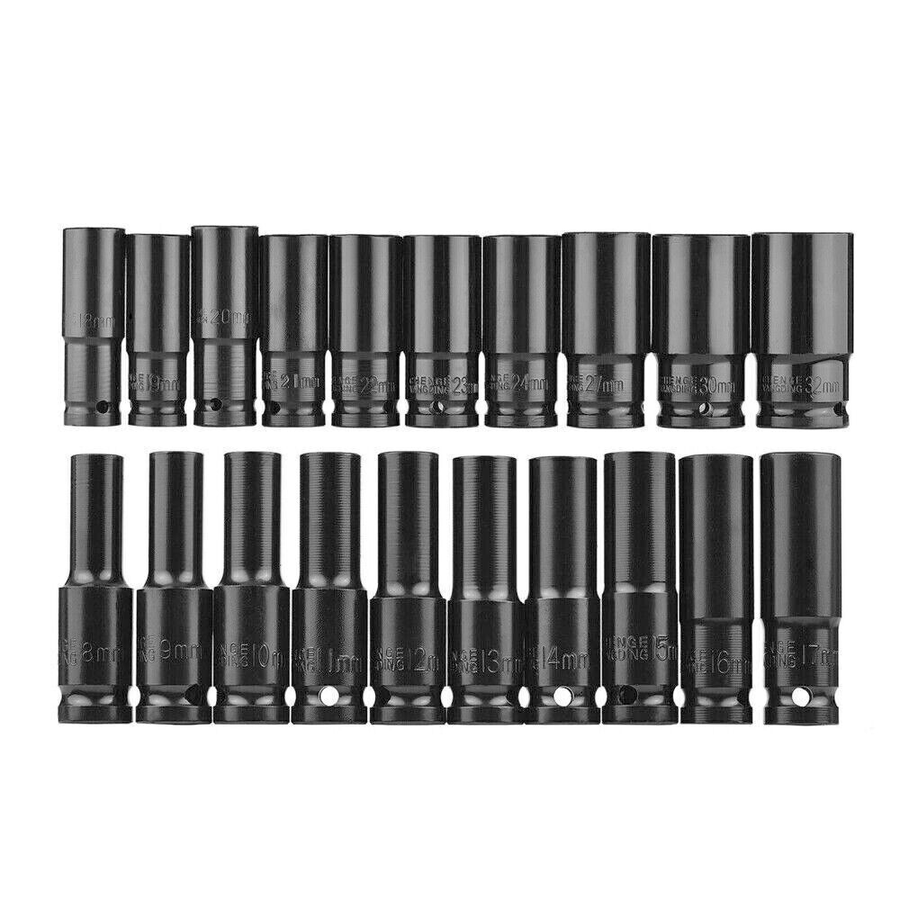 20-Piece 1/2" Drive Deep Impact Socket Set, 8–32 mm - image 2