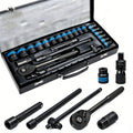1/2" Drive Ratchet & Metric Socket Set, 8–32 mm, in Metal Case - image 1