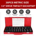 35-Piece 1/2" Drive Deep Impact Socket Set, 8–32 mm - image 1