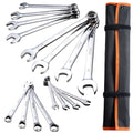 VEVOR 25-piece combination spanner set with roll-up pouch