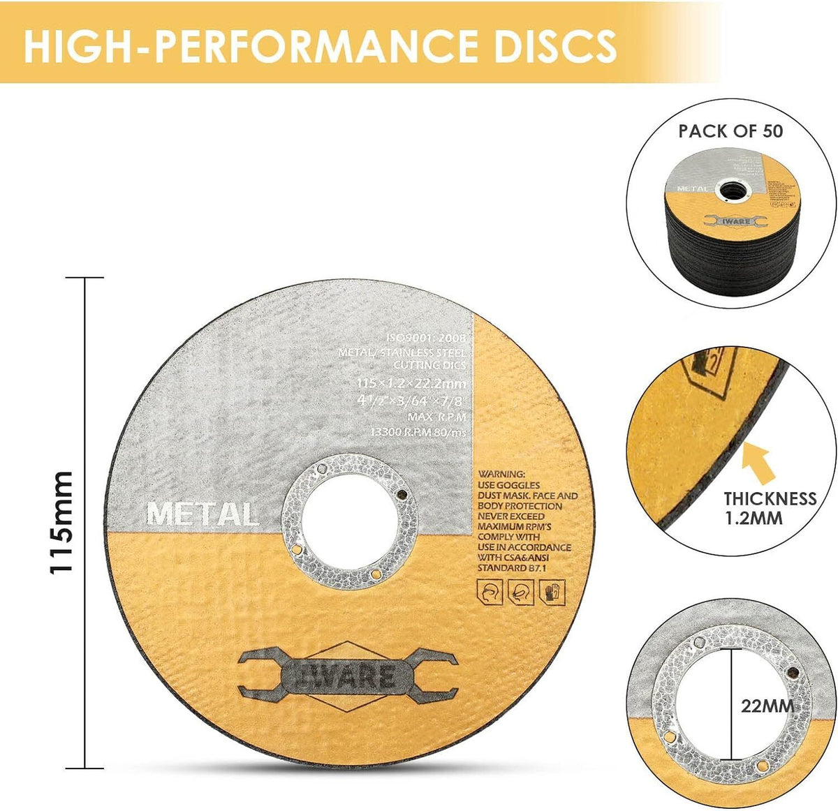 115 mm thin cutting discs – photo 3