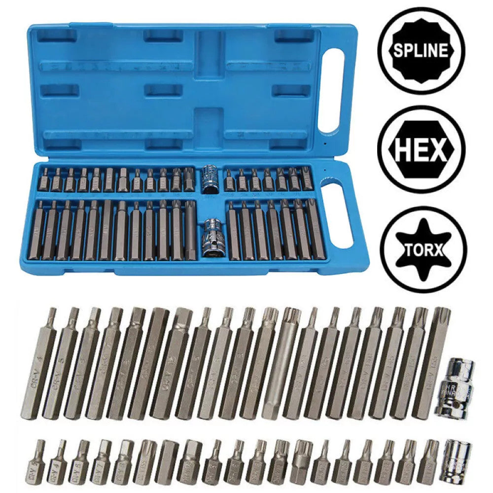 40-Piece Torx, Hex & Spline Bit Socket Set, 3/8" & 1/2" Drive - image 1