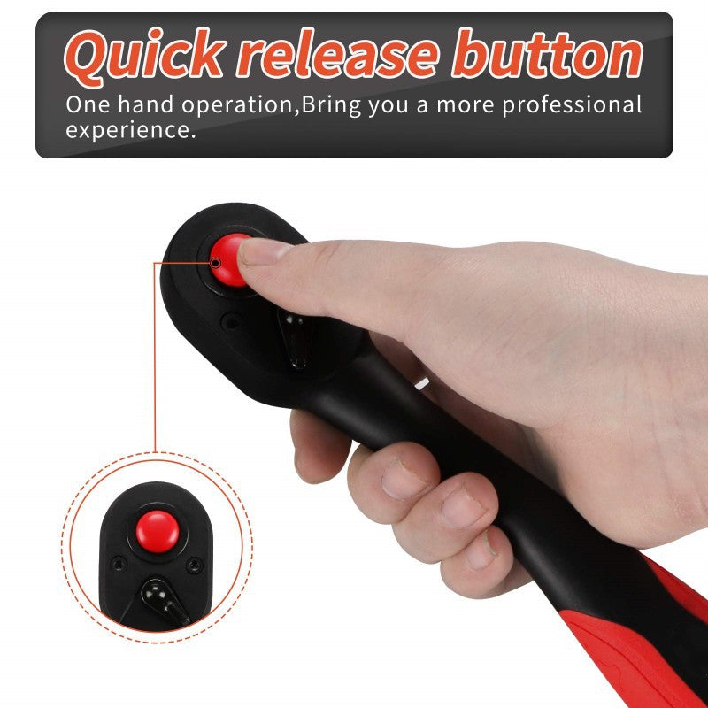 Curved-handle 72-tooth ratchet – photo 1